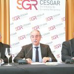El presidente de Cesgar, Antonio Couceiro, en el centro, junto a los vicepresidentes Pedro Pisonero y Antonio Vega vicepresidentes,