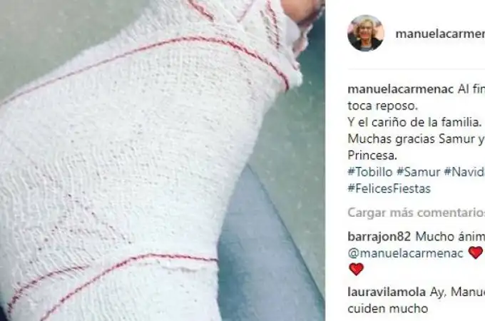Carmena tendrá el alta en 24 horas tras operarse la fractura del tobillo