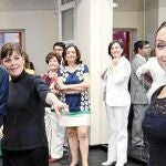 Griñán, durante su visita ayer a la Escuela Superior de Arte Dramático y Danza de Córdoba