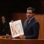 El portavoz del PP en las Cortes, Raúl de la Hoz, defiende los presupuestos de la Junta para 2018