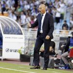 Zinedine Zidane celebra un gol del Real Madrid