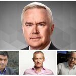 El presentador de telediario Huw Edwards, el director para América del Norte, Jon Sopel y los presentadores de radio Jeremy Vine y John Humphry
