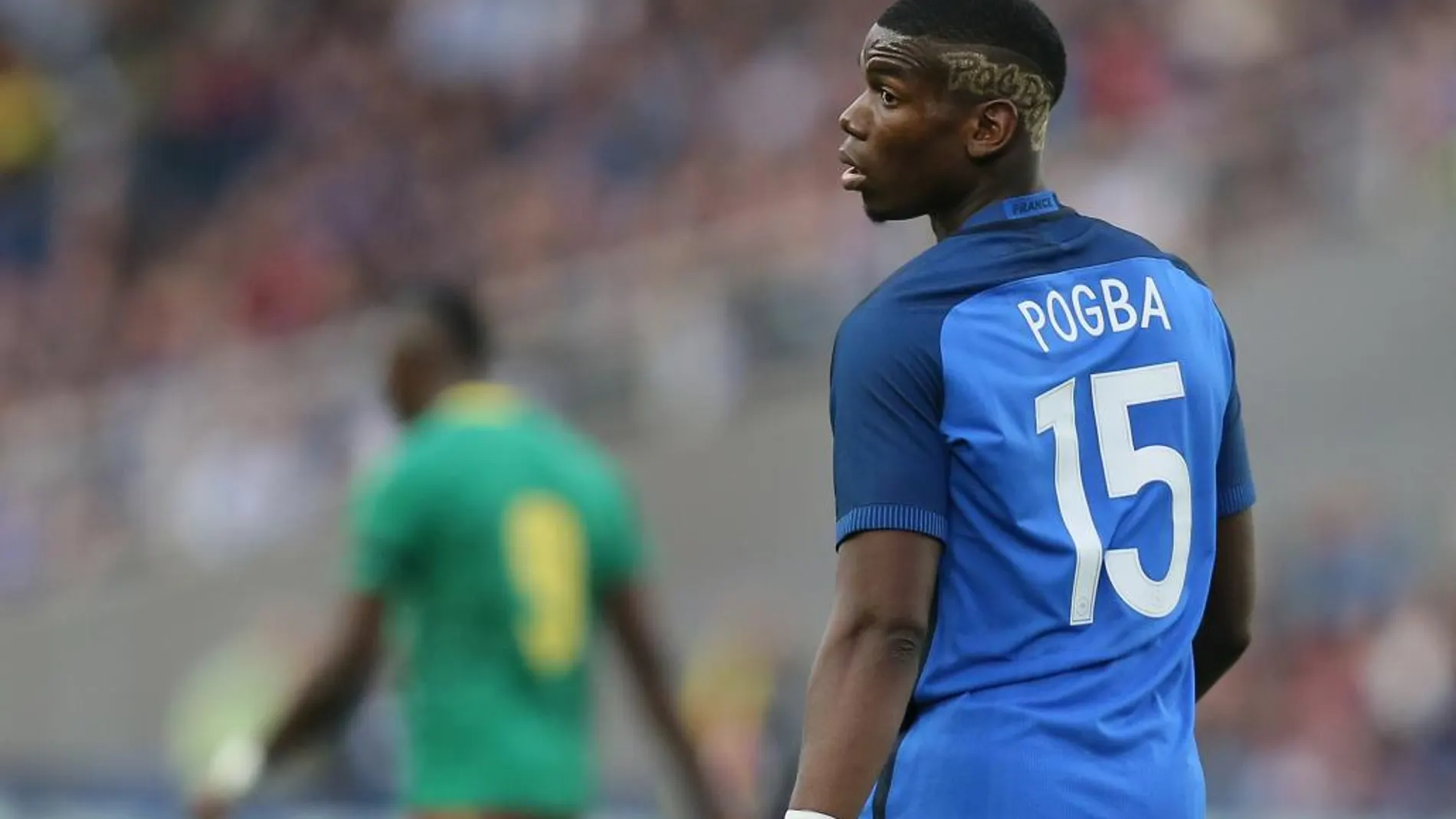 Imagen de archivo del francés Paul Pogba, durante un encuentro amistoso entre Francia y Camerún