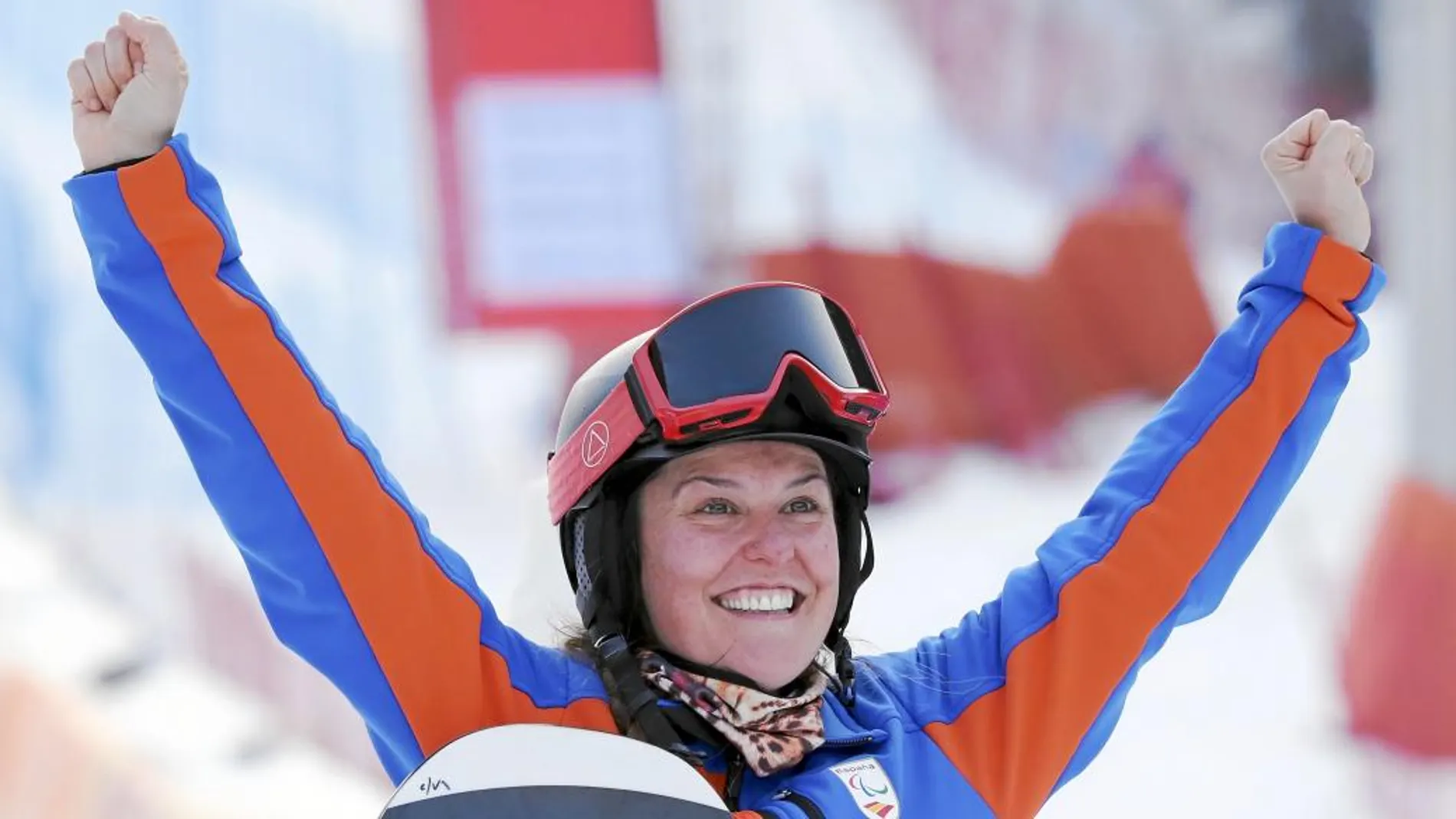 Su medalla de bronce, la primera del equipo paralímpico español en los Juegos de Pyeonchang