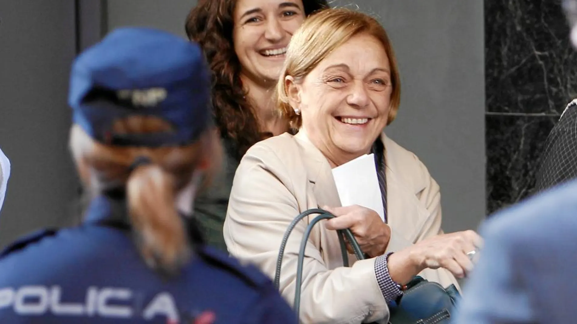 Doris Benegas, tras una comparecencia en la Audiencia Nacional