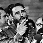 Fidel Castro durante una entrevista