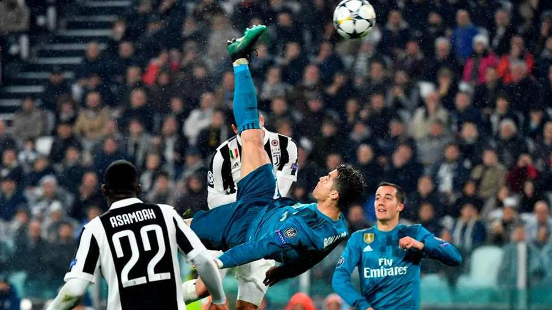 Cristiano, en un partido contra la Juve la temporada pasada en la Champions League / Efe