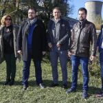 Luis Tudanca junto con la representación socialista de Asturias