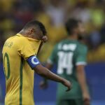 La desolación de Neymar al final del partido