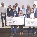 En la imagen, los ganadores del concurso de ideas «Health4good»