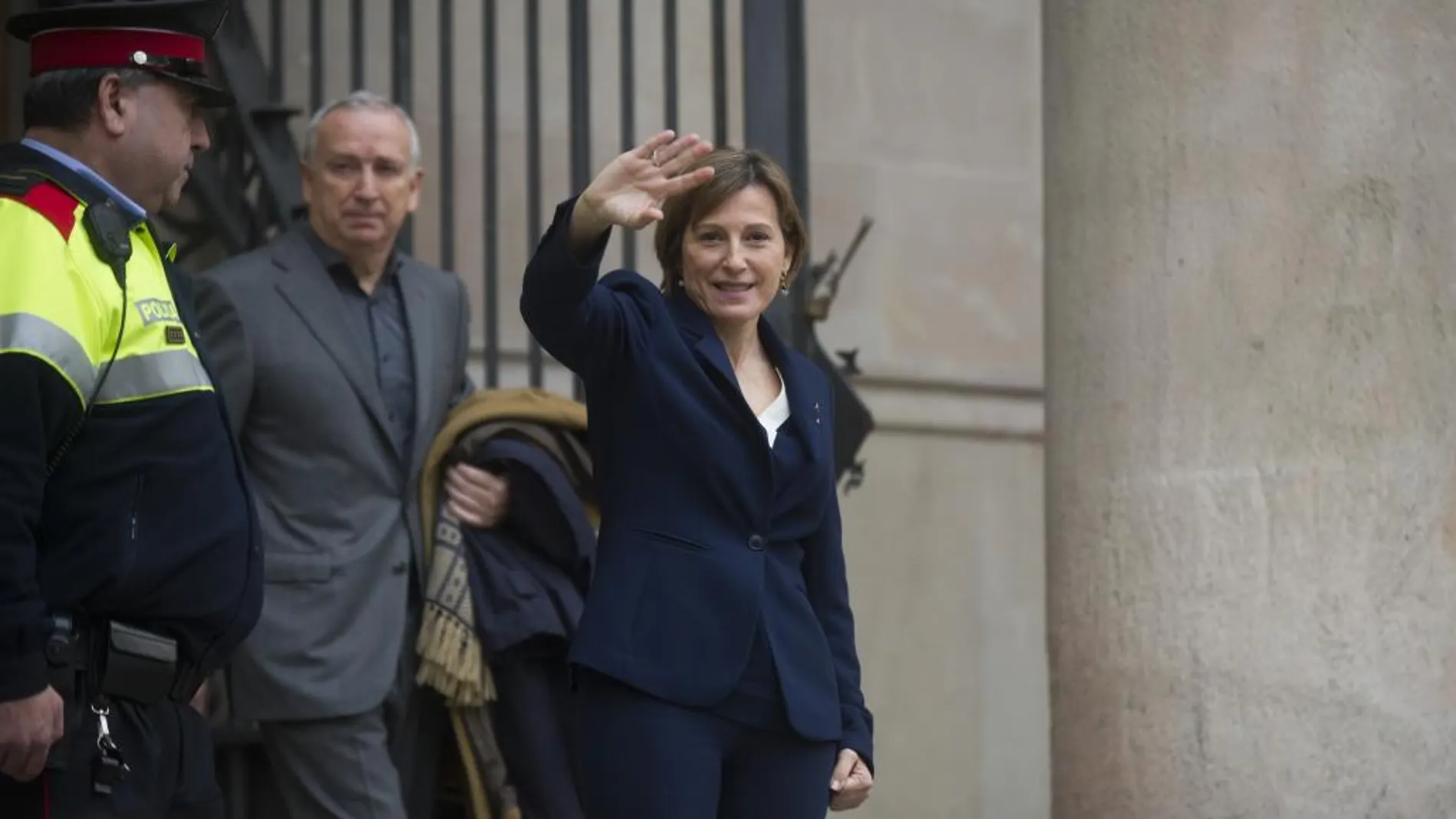 Carme Forcadell tras declarar en el Tribunal Superior de Justicia de Cataluña el pasado 16 de diciembre