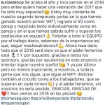 Agradecimientos Lucía Sainz