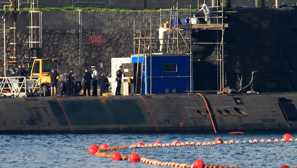 El submarino 'HMS Talent' en una visita anterior a las instalaciones de la Royal Navy en Gibraltar / Efe
