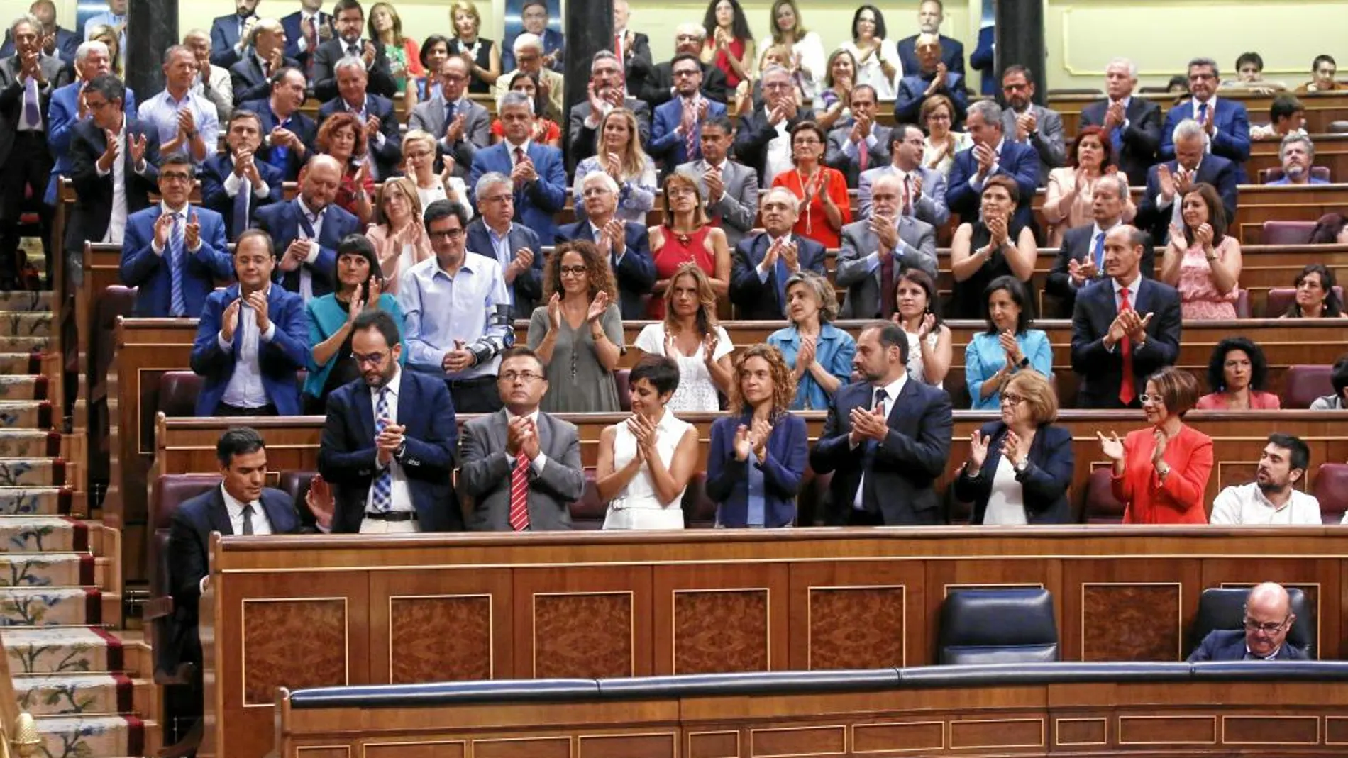 La bancada del Grupo Parlamentario socialista, en una imagen reciente en el Congreso de los Diputados