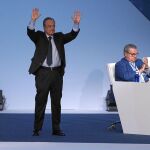Florentino Pérez, en la asamblea de compromisarios de ayer por la mañana