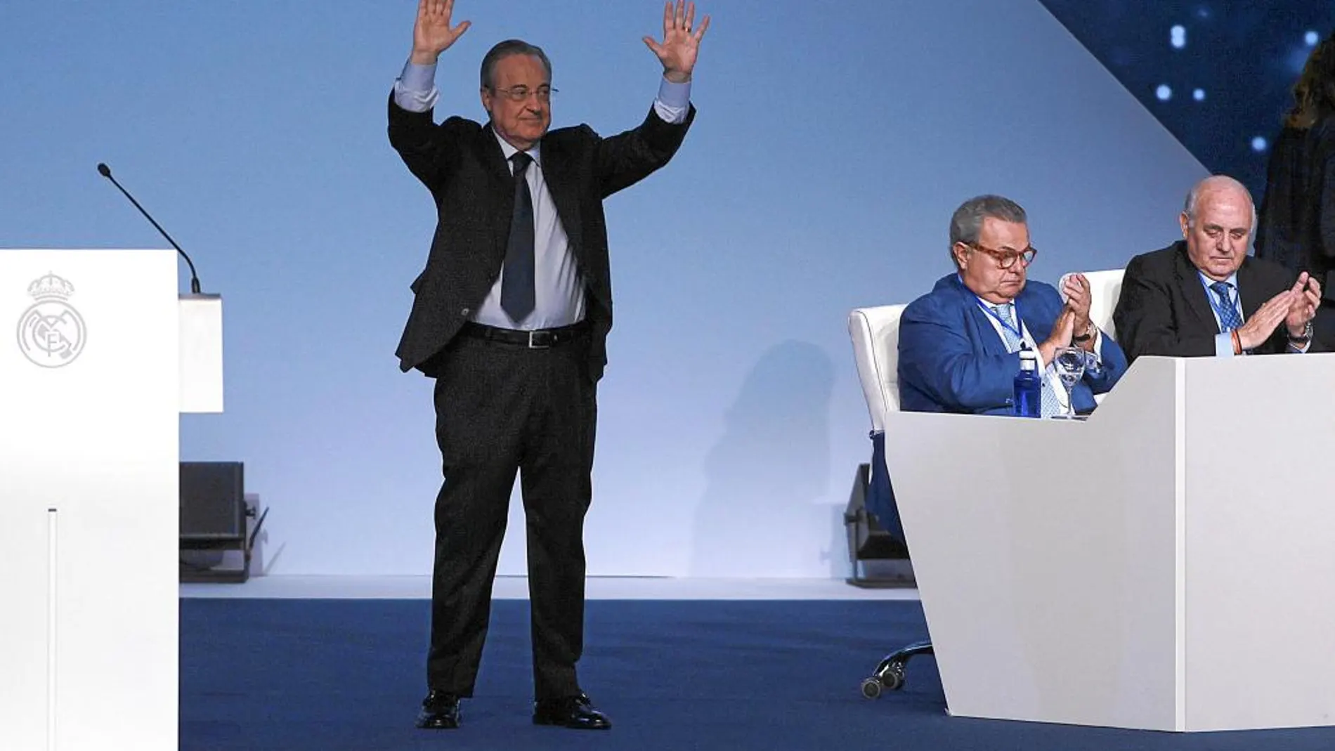 Florentino Pérez, en la asamblea de compromisarios de ayer por la mañana