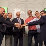 El presidente de la Diputación de Salamanca, Javier Iglesias, presenta la colaboración de las asociaciones ganaderas participantes en la Exposición de Ganado Puro, dentro de Salamaq 2017
