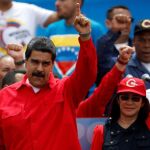 Nicolás Maduro durante un discurso ayer en Caracas