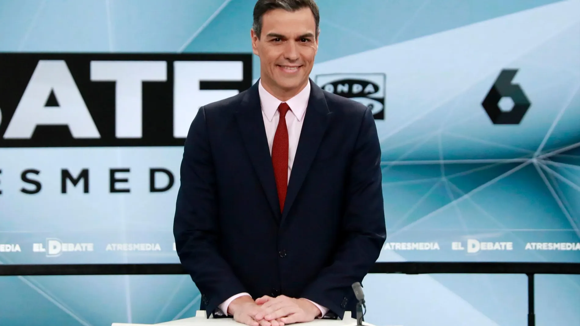El presidente del Gobierno, Pedro Sánchez, en el debate de Atresmedia / Foto: Luis Díaz