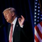 Donald Trump durante un mitin en Orlando