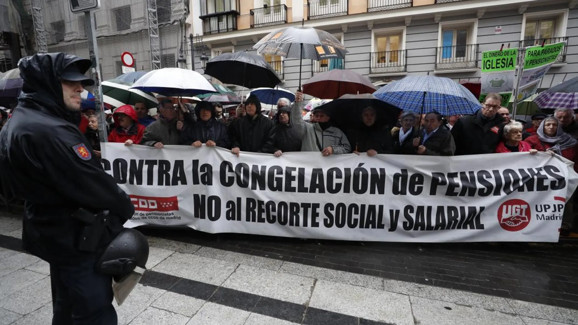 Manifestación de jubilados en Madrid/Efe