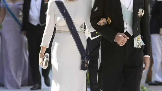 El príncipe heredero Pablo y la princesa Marie Chantal de Grecia