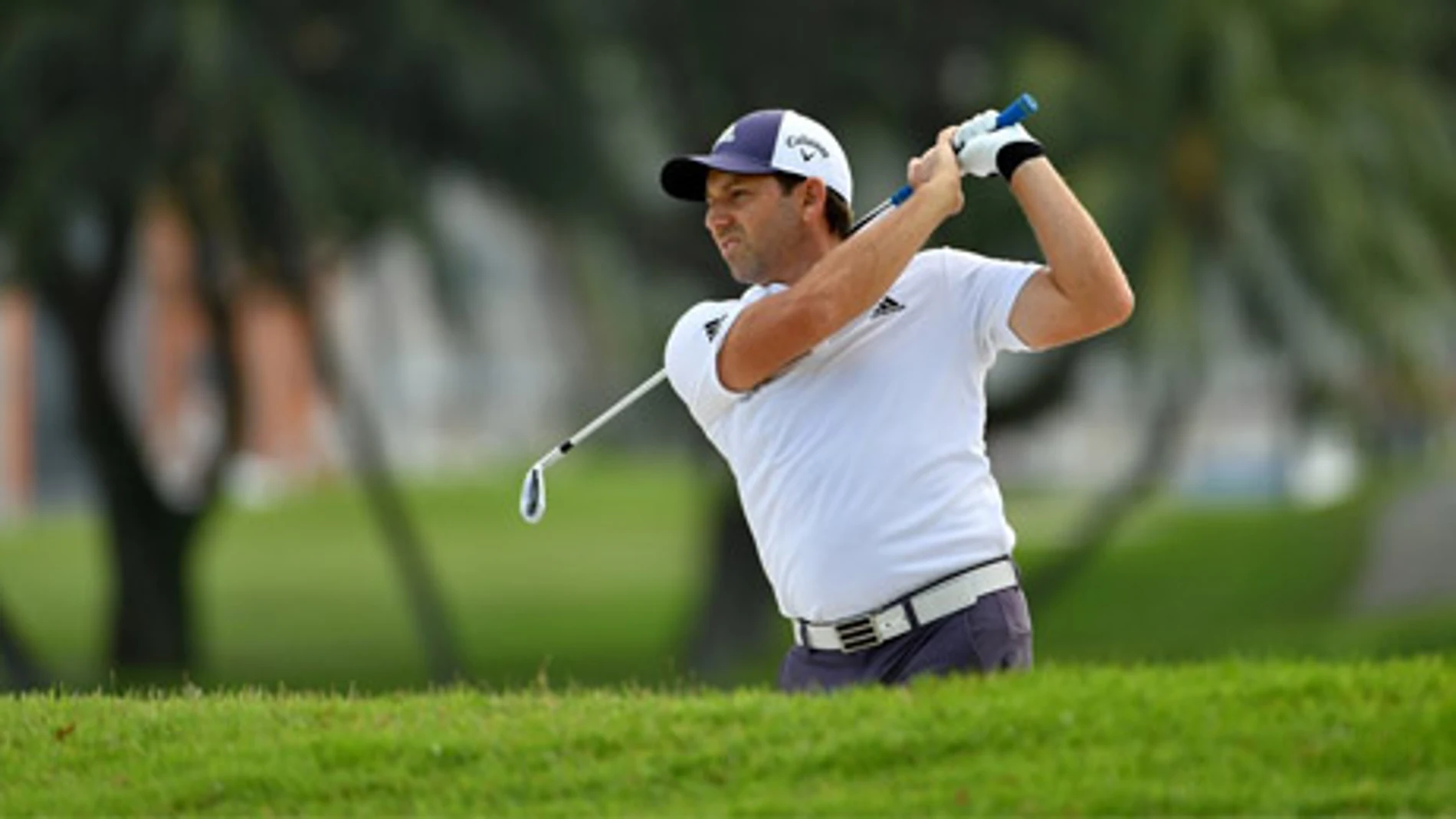 Sergio García, en su primer día en Singapur