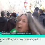 Agredida una reportera de laSexta en una manifestación independentista