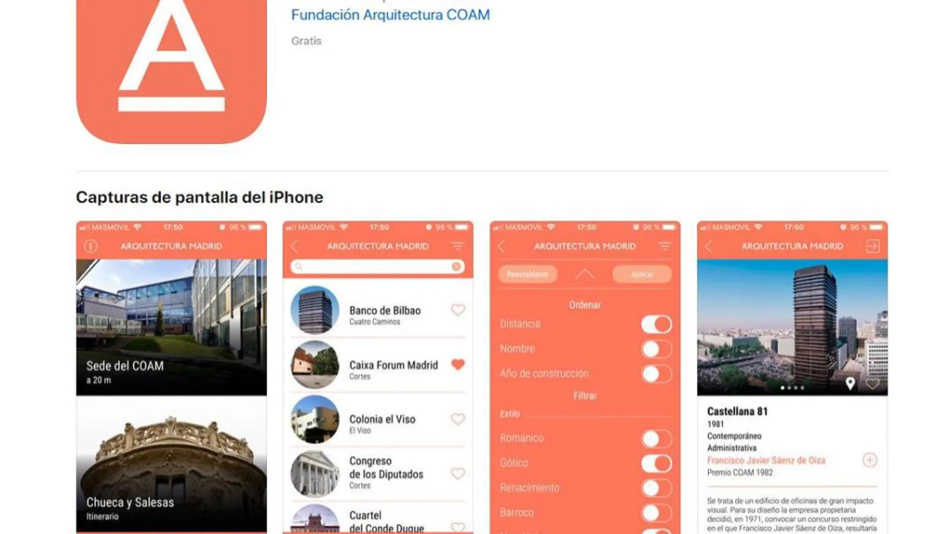 App 'Arquitectura de Madrid'