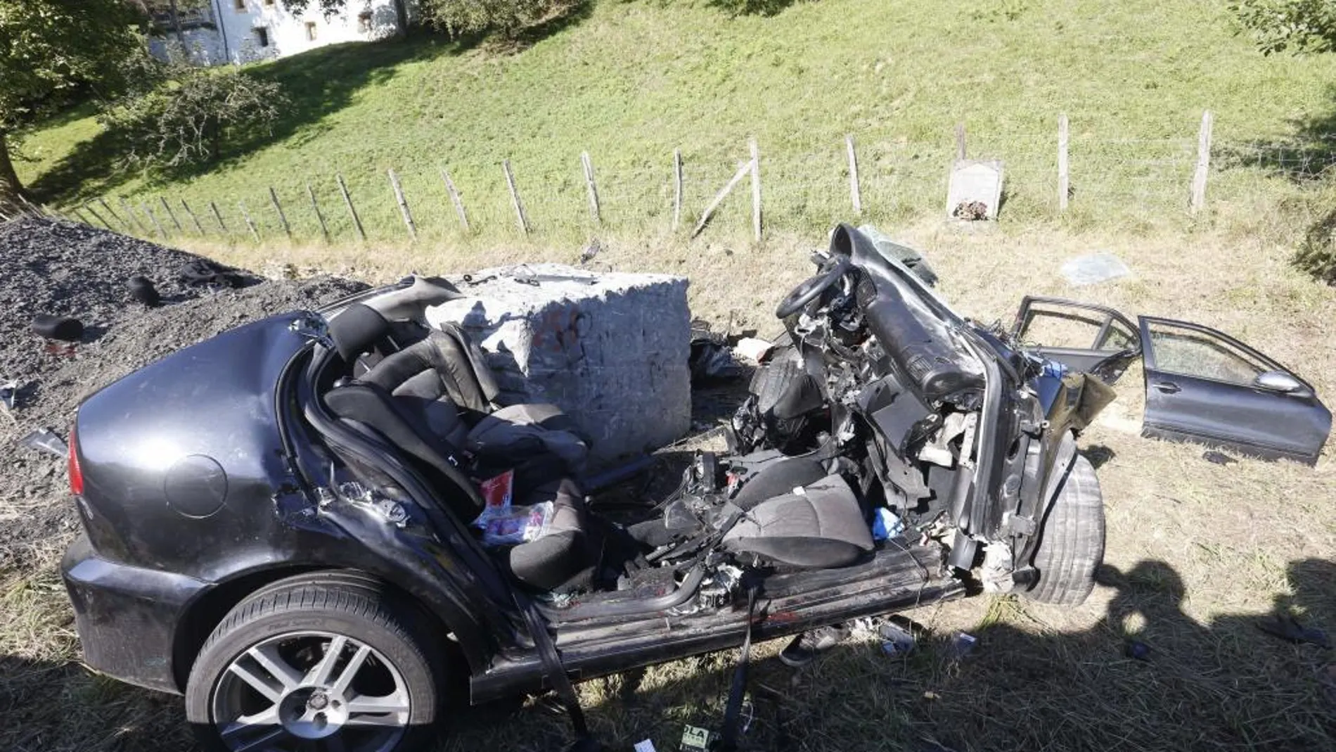Imagen de un accidente mortal el pasado 9 de septiembre en Guipúzcoa