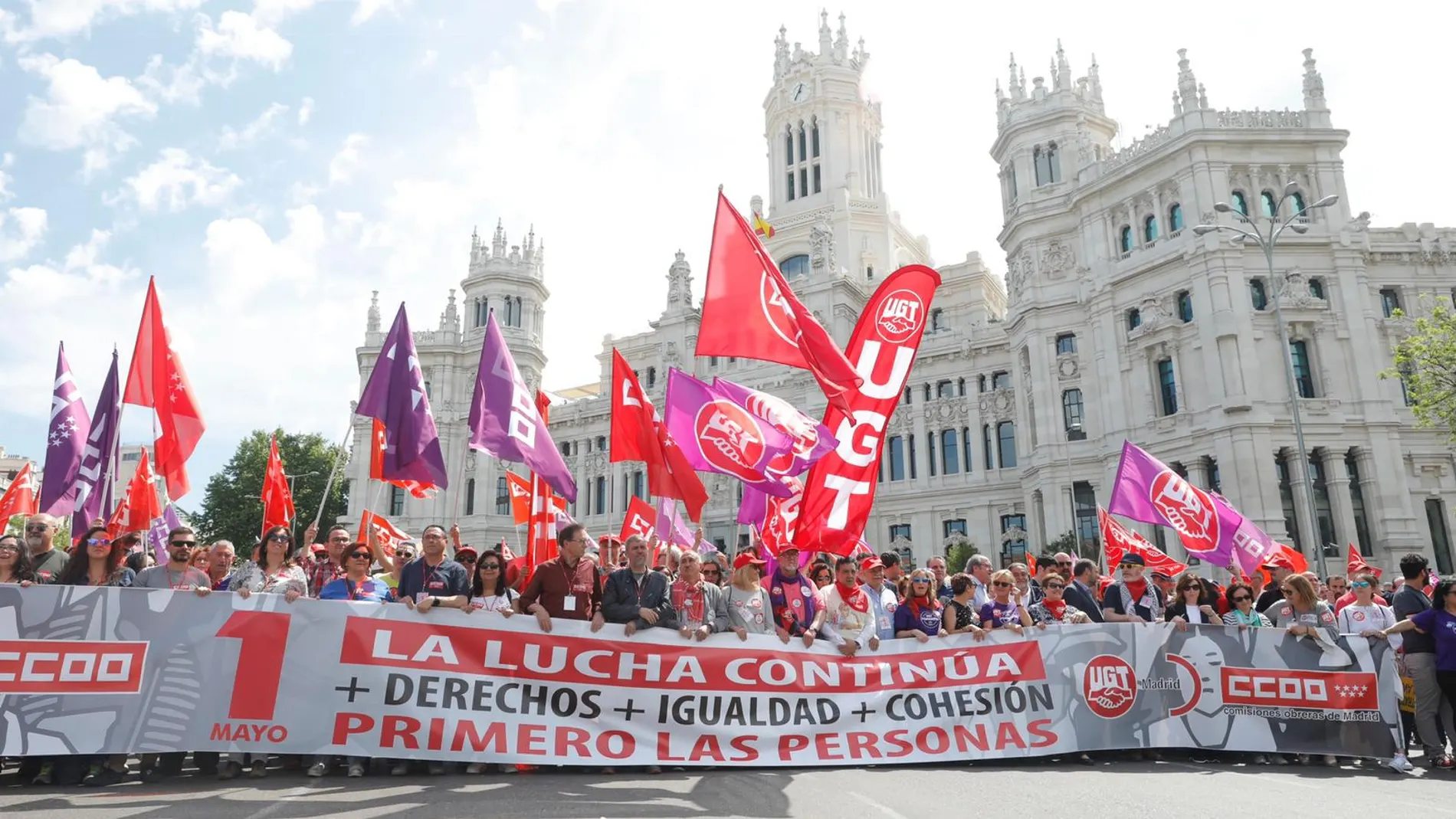 Manifestación del 1 de mayo el pasado año en Madrid