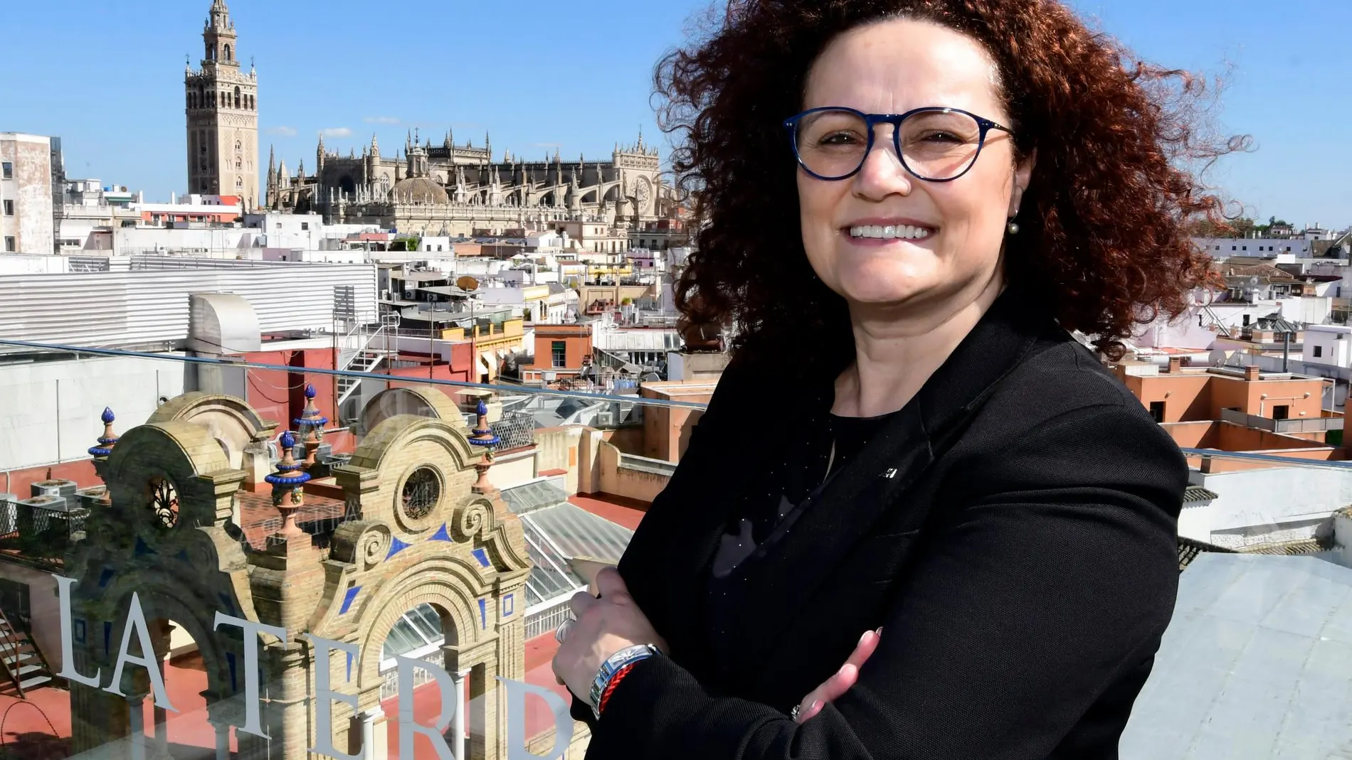 La consejera delegada de Axa, durante su visita a Sevilla / Foto: Ke-Imagen