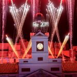 Reloj de la Puerta del Sol en la Nochevieja de 2019