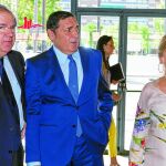 El presidente, la vicepresidenta Rosa Valdeón y el consejero de Sanidad, Antonio María Sáez Aguado