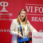 La consejera de Economía y Hacienda, Pilar del Olmo, durante su intervención en el Foro