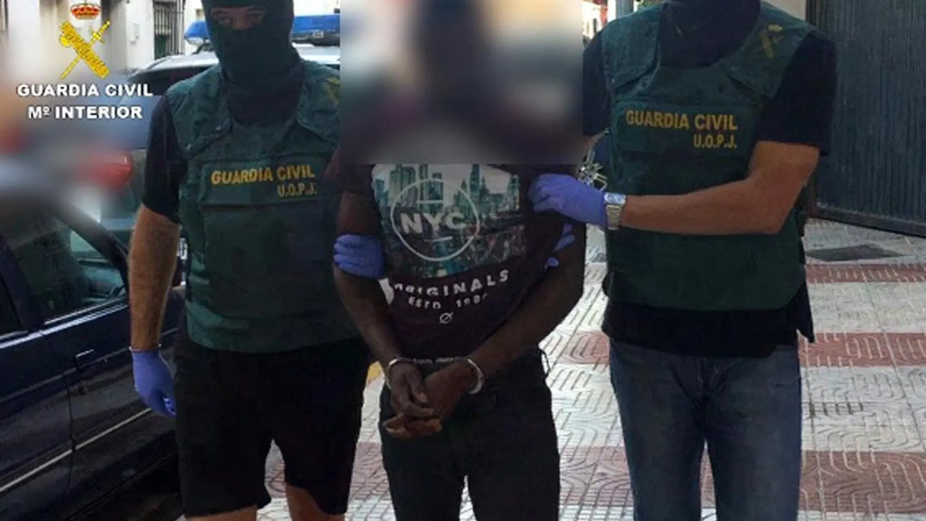 K.K., mauritano de 30 años detenido tras su detención en Madrid/Foto: Guardia Civil