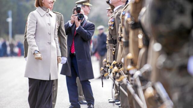 La ministra de Defensa, María Dolores de Cospedal, ayer, en el día de la Inmaculada en Toledo