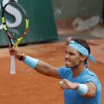 El tenista español celebra su victoria sobre el italiano Simone Bolelli