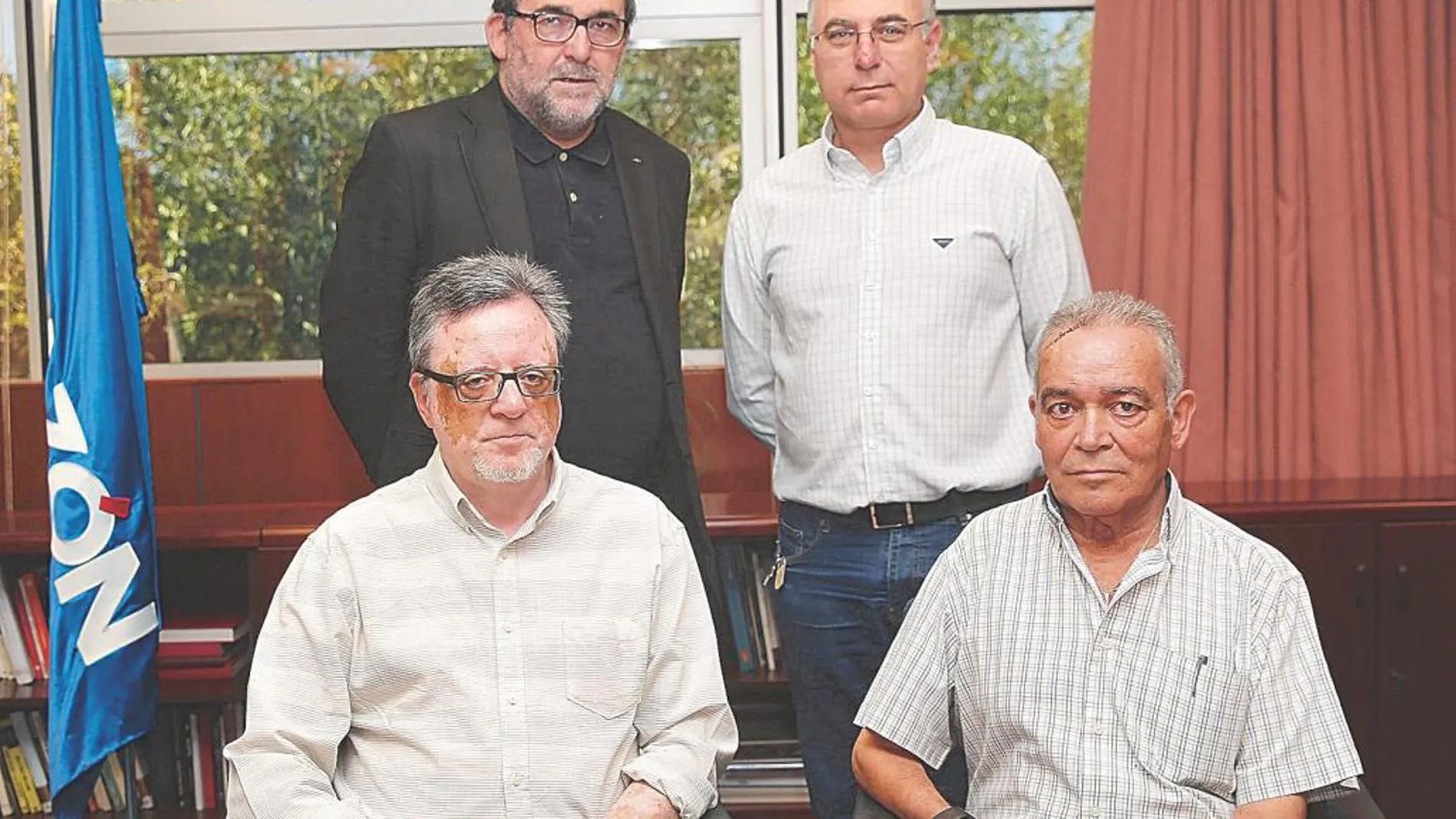 En la imagen, (arriba, de izda. a dcha.) Antonio Manfredi, Antonio Torralba (abajo, de izda. a dcha.) Juan Pedro de la Morena y Benito Martos