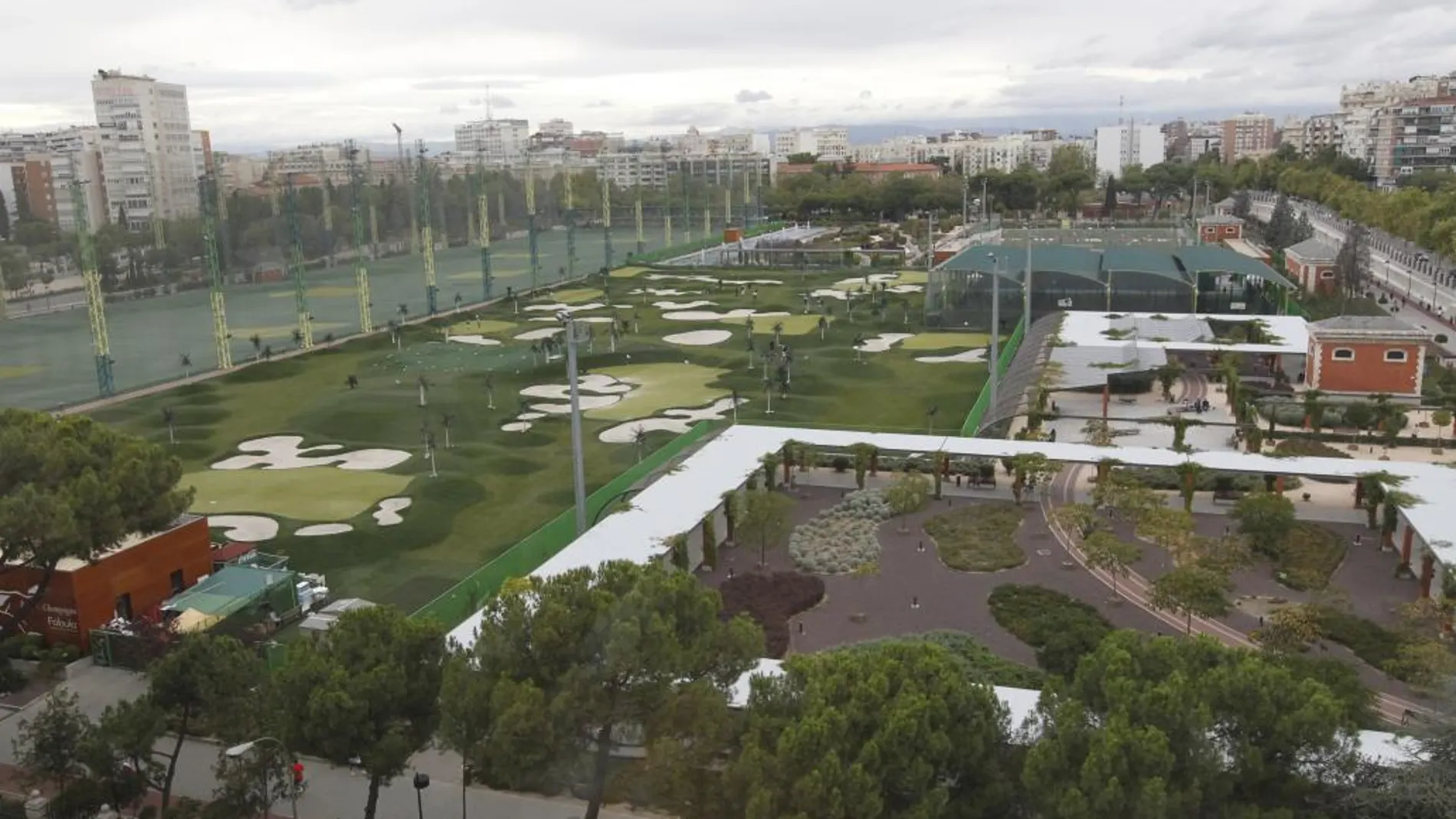 Vista del campo de golf y del Parque de Santander