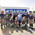 Los representantes de Ybarra agradecieron la labor de los bomberos