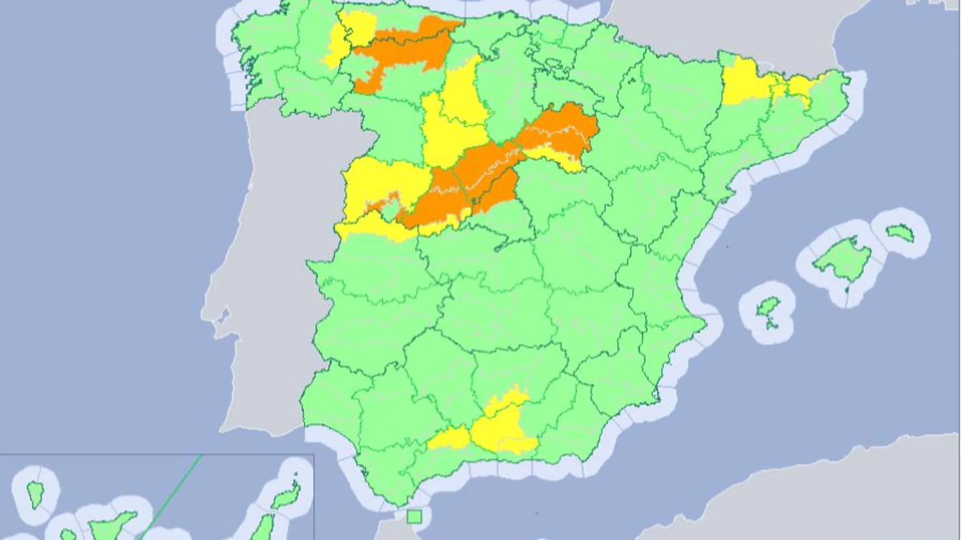 La nieve remite a partir del lunes pero el frío se intensifica y sigue la lluvia