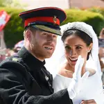 El príncipe Enrique y Meghan Markle el día de su boda