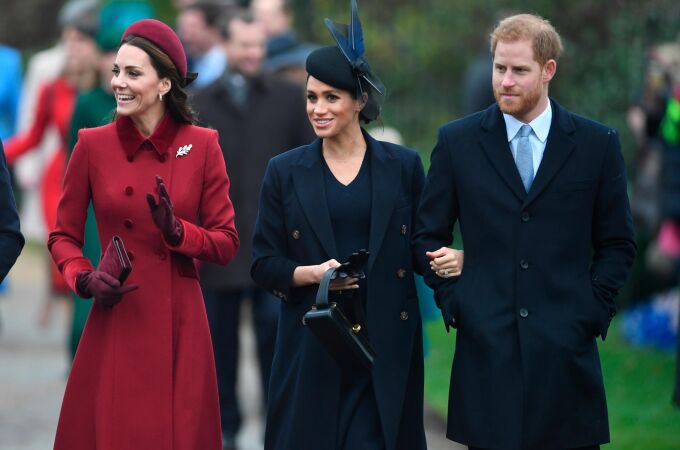 El príncipe Harry y Meghan Markle con Kate Middleton / Foto: Gtres
