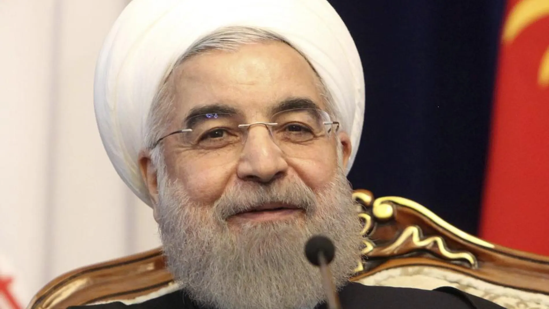 El presidente de Irán, Hassan Rouhani, durante una rueda de prensa celebrada el pasado viernes
