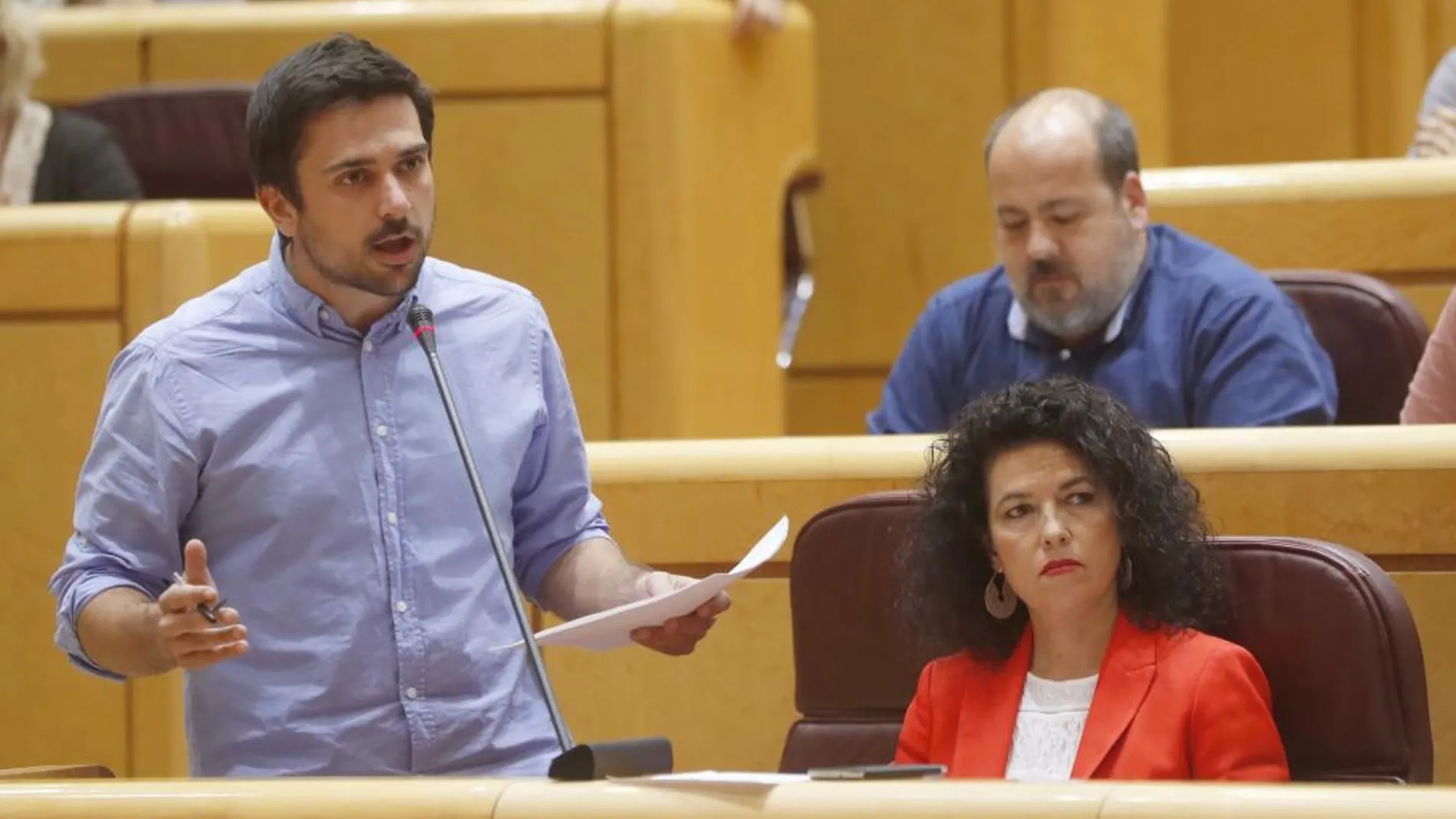El portavoz de Podemos en el Senado, Ramón Espinar