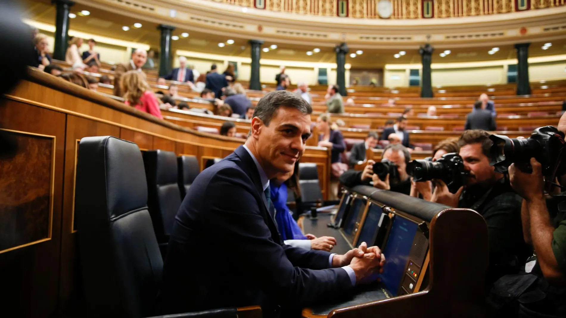 Pedro Sánchez, en el Congreso/Foto: J. FDEZ.-Largo
