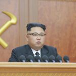 El líder de Corea del Norte, Kim Jong Un, durante el discurso de año nuevo