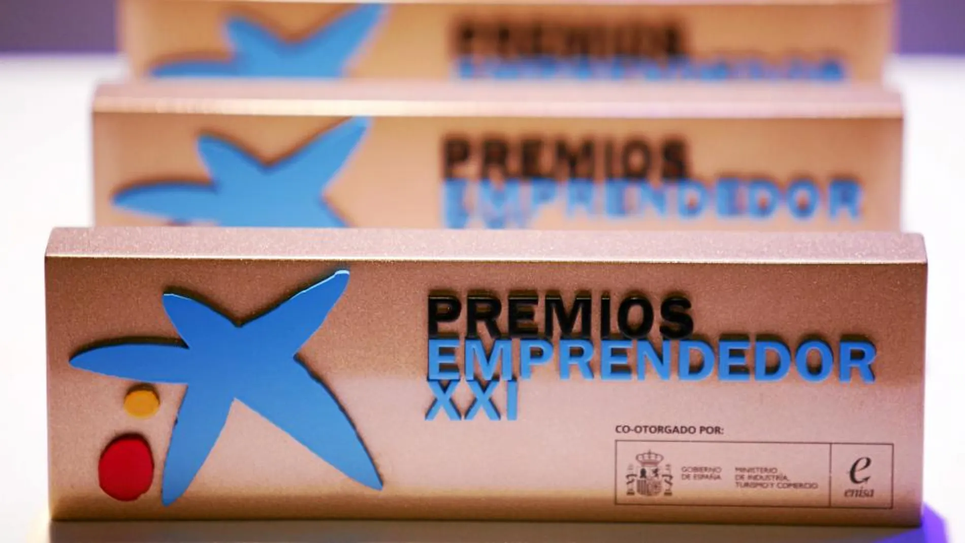 Trofeo de los «Premios EmprendedorXXI»