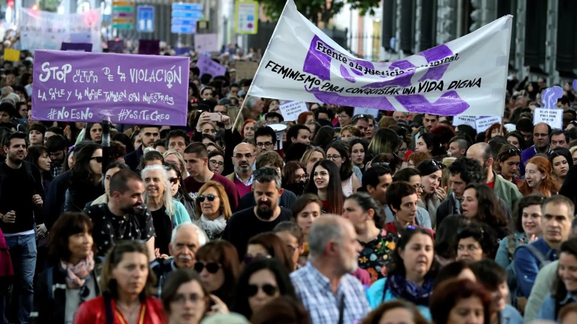 Manifestación contra la sentencia de La Manada en Madrid/Efe
